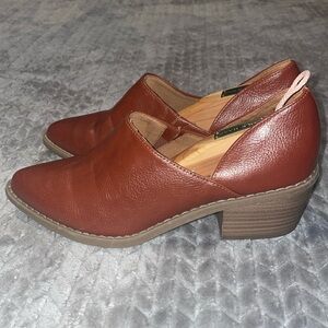 Anthropologie Cynthia Rowley Brown Vegan Leather Eddie Booties Mules 8.